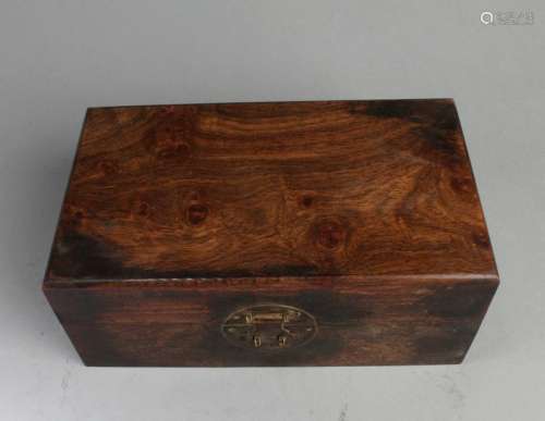 Chinese Hardwood Rectangular Shaped Box