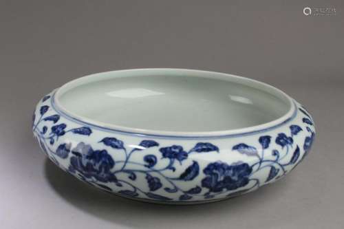 Chinese Blue & White Porcelain Ink Washer