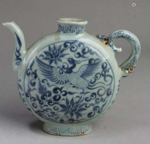 Chinese Blue & White Porcelain Ewer