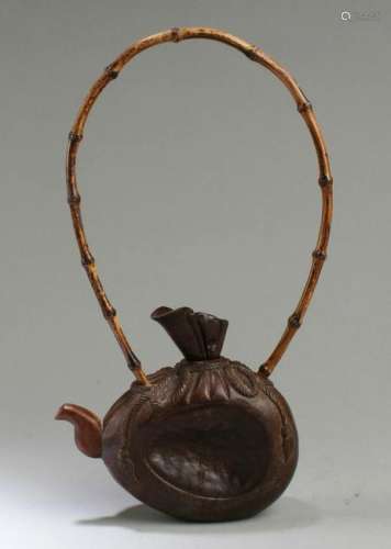 A Carved Bamboo Teapot