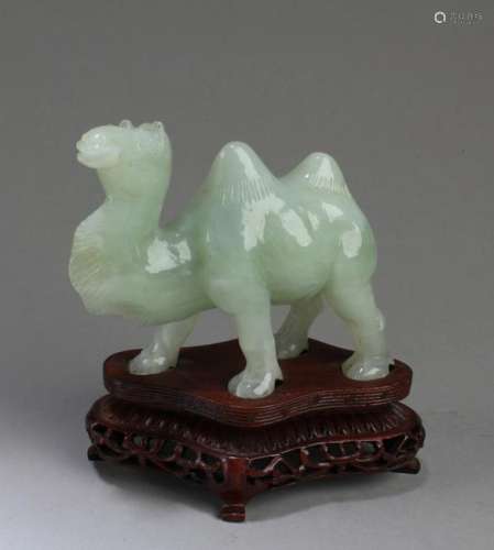 A Carved Jade Camel Shaped Figurine