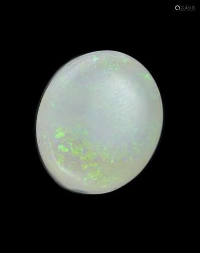 A single natural Opal cabochon. Size 19mm length x 16mm