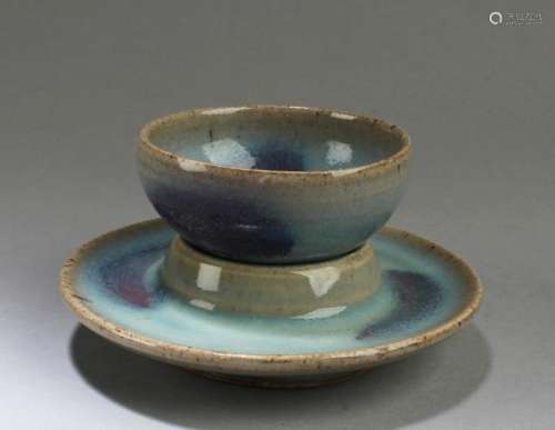 Chinese Junyao Cup with Saucer