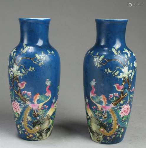 A Pair of Chinese Porcelain Vases