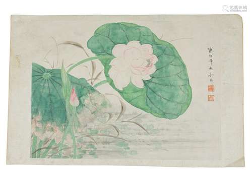 A Chinese early 20th century watercolour painting on