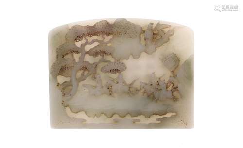 CHINE, moderne Plaque en jade