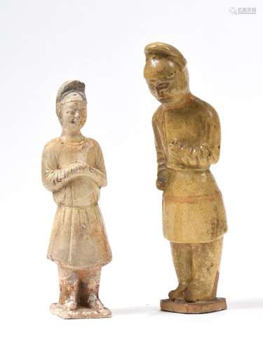 CHINE, dynastie Sui (581 618) Paire de statuettes …