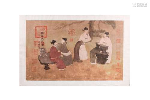 CHINE, XXe siècle Encre et couleurs sur papier