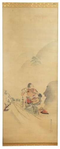 Uenaka Chokusai, XXe siècle Peinture montée en rou…