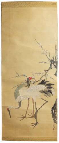 Kikuchi Takeyasu, XIXe siècle Peinture montée en r…