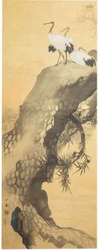JAPON, XXe siècle Peinture montée en rouleau