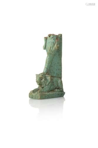 Lower part of a large amulet representing the god …