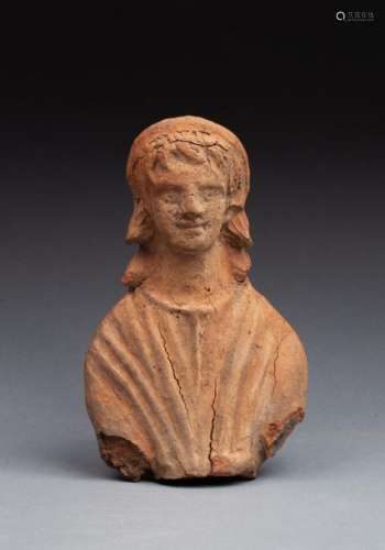 Ex voto representing a juvenile bust topped with l…