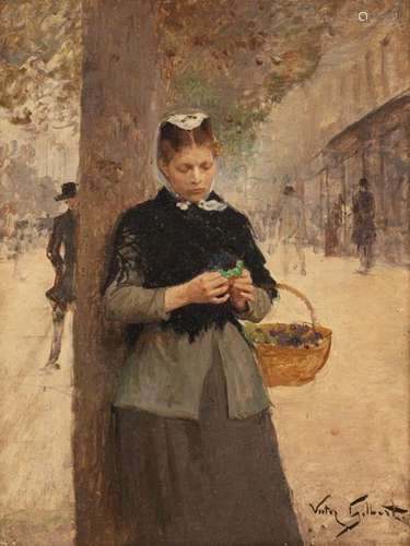 Victor GILBERT (Paris 1847 1933) La marchande de v…