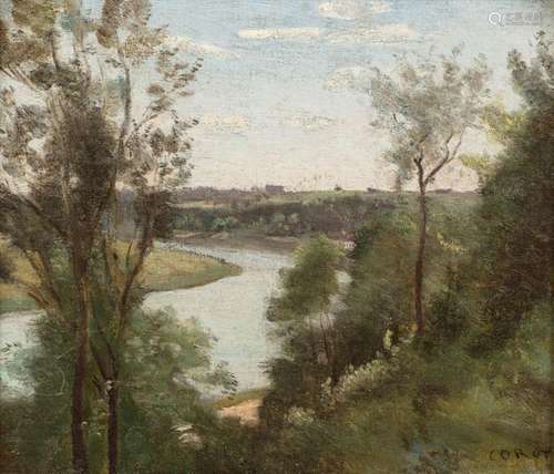 Camille COROT (Paris 1796 1875) Une rivière vue de…