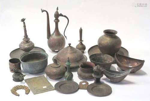 Oriental work \n \nSet of twenty metal pieces: sprin…