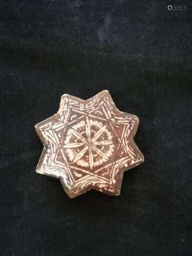 Small eight pointed 13th century star in lustrous …