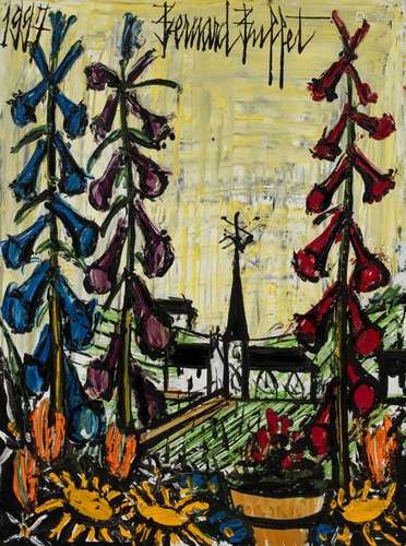 Bernard BUFFET (Paris 1928 Tourtour 1999) Fleurs d…