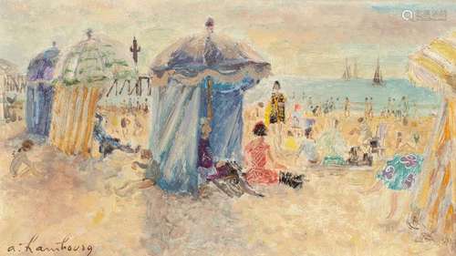 André HAMBOURG (Paris 1909 1999) La plage au solei…