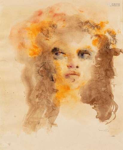 Leonor FINI (Buenos Aires 1908 Paris 1996) Visage …