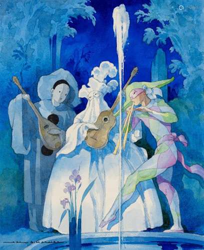 Jean Adrien MERCIER (1899 1995) Musicien, arlequin…