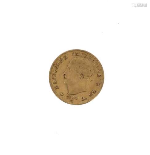 A 40 lira gold coin Italy Napoleone Imperatore 181…