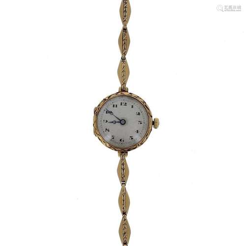 Ladies' wristwatch in 18 K yellow gold (750 °/°°),…