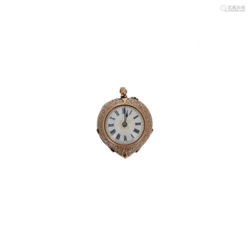 Watch with a 14 K (585 °/°°) yellow gold necklace …