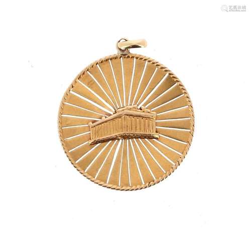 Medal in yellow gold 18 K (750 °/°°) representing …