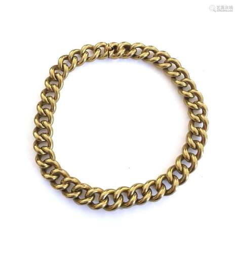 18 K (750°/°°) yellow gold bracelet with a gourmet…