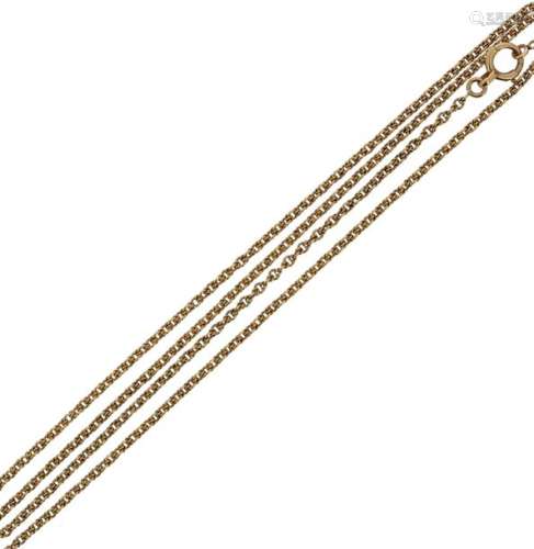 Fancy link chain in 18 K (750 °/°°) yellow gold wi…