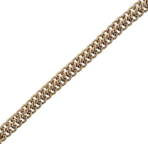 18 K (750°/°°) yellow gold bracelet with american …