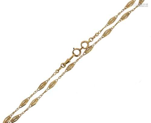 Vest chain in 18 K (750 °/°°) yellow gold with ogi…