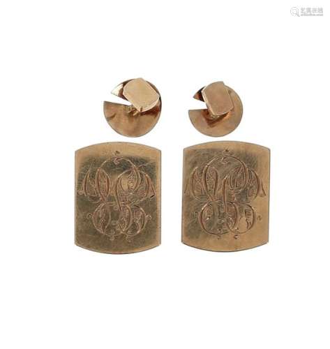 A pair of JR numbered cufflinks and a pair of coll…