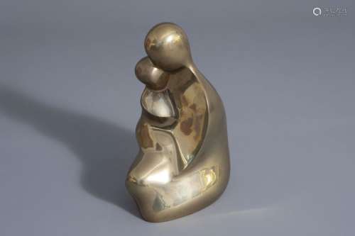 Michel Beck (1928): Mother and child, bronze, ed. ...