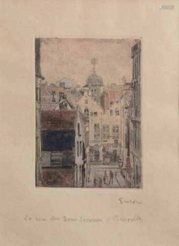 James Ensor (1860 1949): 'La rue du Bon Secours à ...