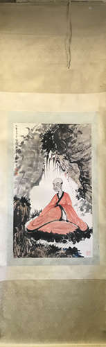 A Chinese Scroll Painting, Fu Baoshi Mark