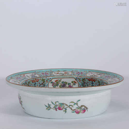 A Chinese Floral Porcelain Basin