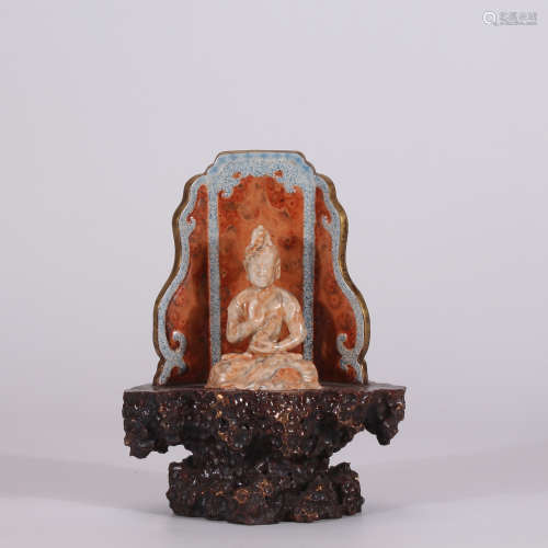 A Chinese Porcelain Guanyin Seated Statue