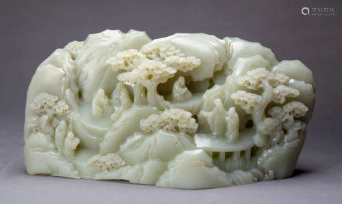 A Chinese Jade Artificial Hill Ornament