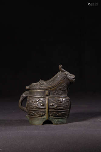 A Chinese Copper Drinking Vessel