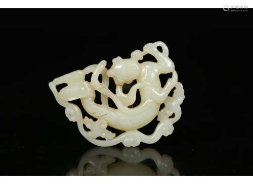 A Chinese Carved Jade Figure Ornament