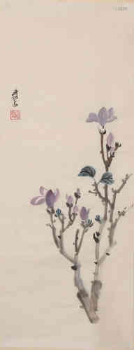 A Chinese Flowers Painting, Zhang Daqian Mark