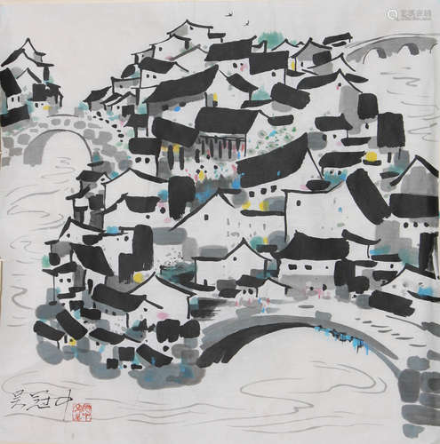 A Chinese Painting, Wu Guanzhong Mark