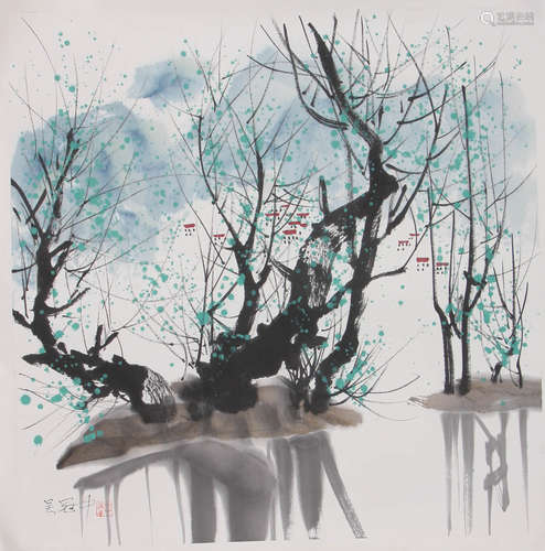 A Chinese Painting, Wu Guanzhong Mark