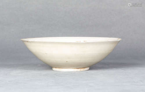 A Chinese Carved Ding Kiln Porcelain Bowl