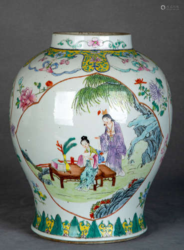 A Chinese Famille Rose Porcelain Jar