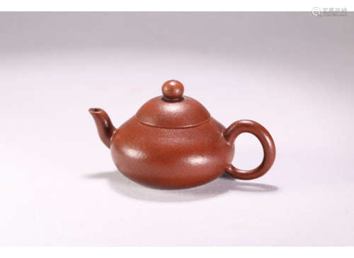 A Chinese Purple Sand Teapot, Meng Chen Mark