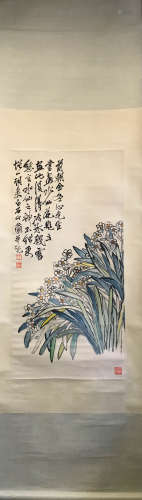 A Chinese Scroll Painting, Qi Baishi Mark