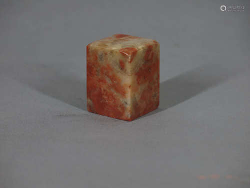 A Chinese Shoushan Stone Squared Seal